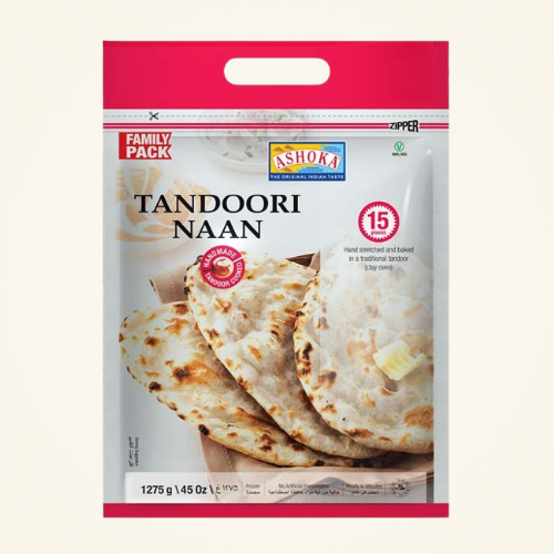 Ashoka Tandoori Naan Family Pack 15 Pcs 1.275kg