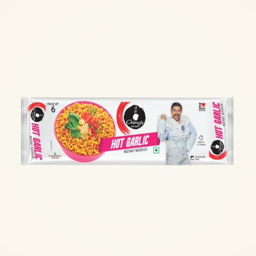 Chings Garlic Hot Noodles 240g