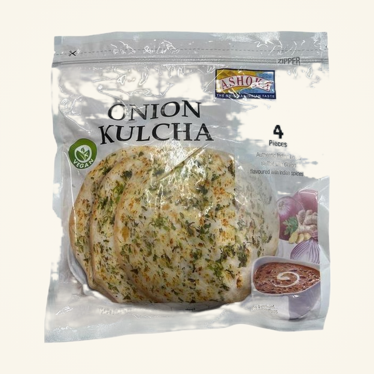 Ashoka Kulcha Onion 4pcs 320g