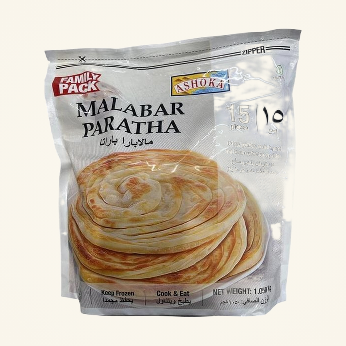 Ashoka Malabari Paratha Family Pack 15pcs 1050g