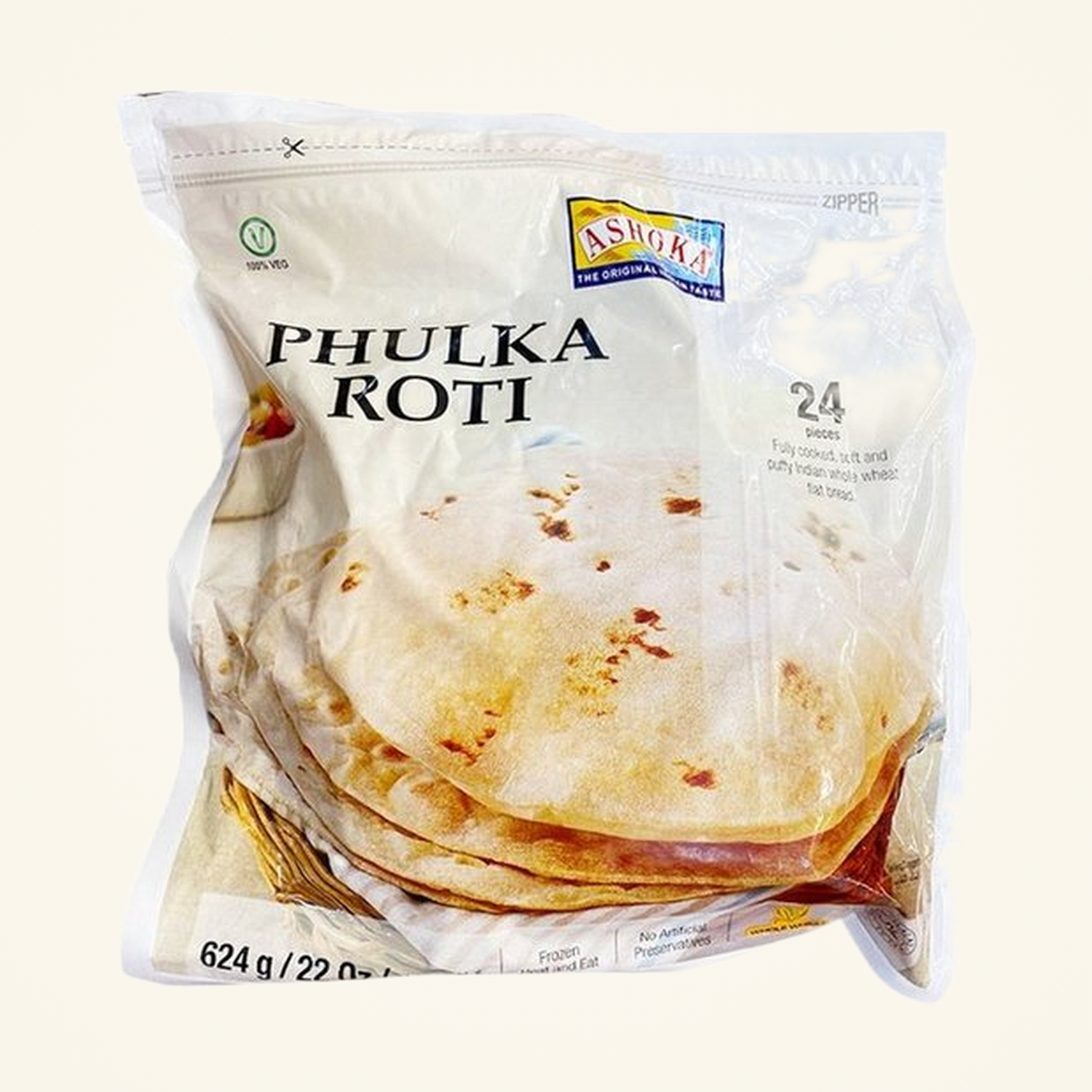 Ashoka Phulka Roti Paratha 24pcs 624g