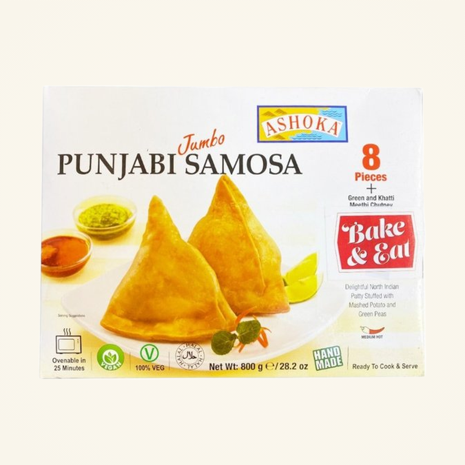 Ashoka Samosa Punjabi Jumbo & Chutney 8pcs 700g