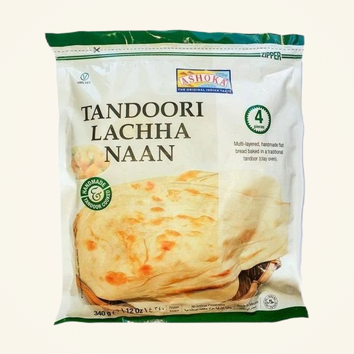 Ashoka Tandoori Lachha Naan 4pcs 340g