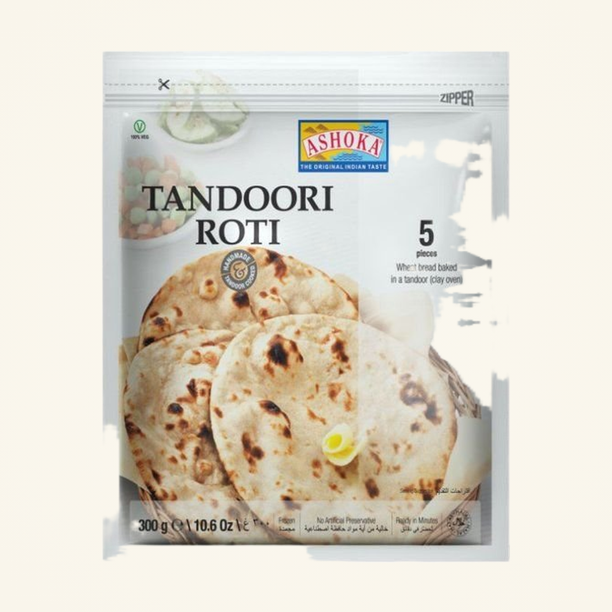 Ashoka Tandoori Roti 5pcs 300g
