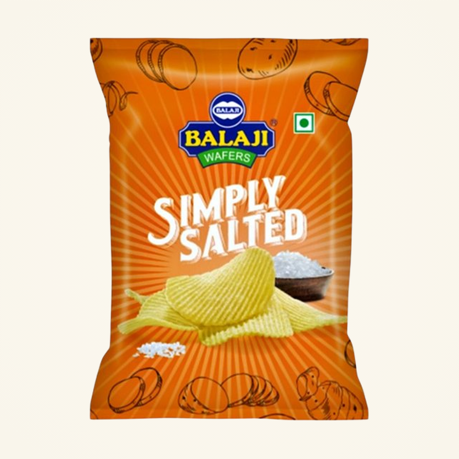 Balaji Crunchem Simply Salted Wafers 135g