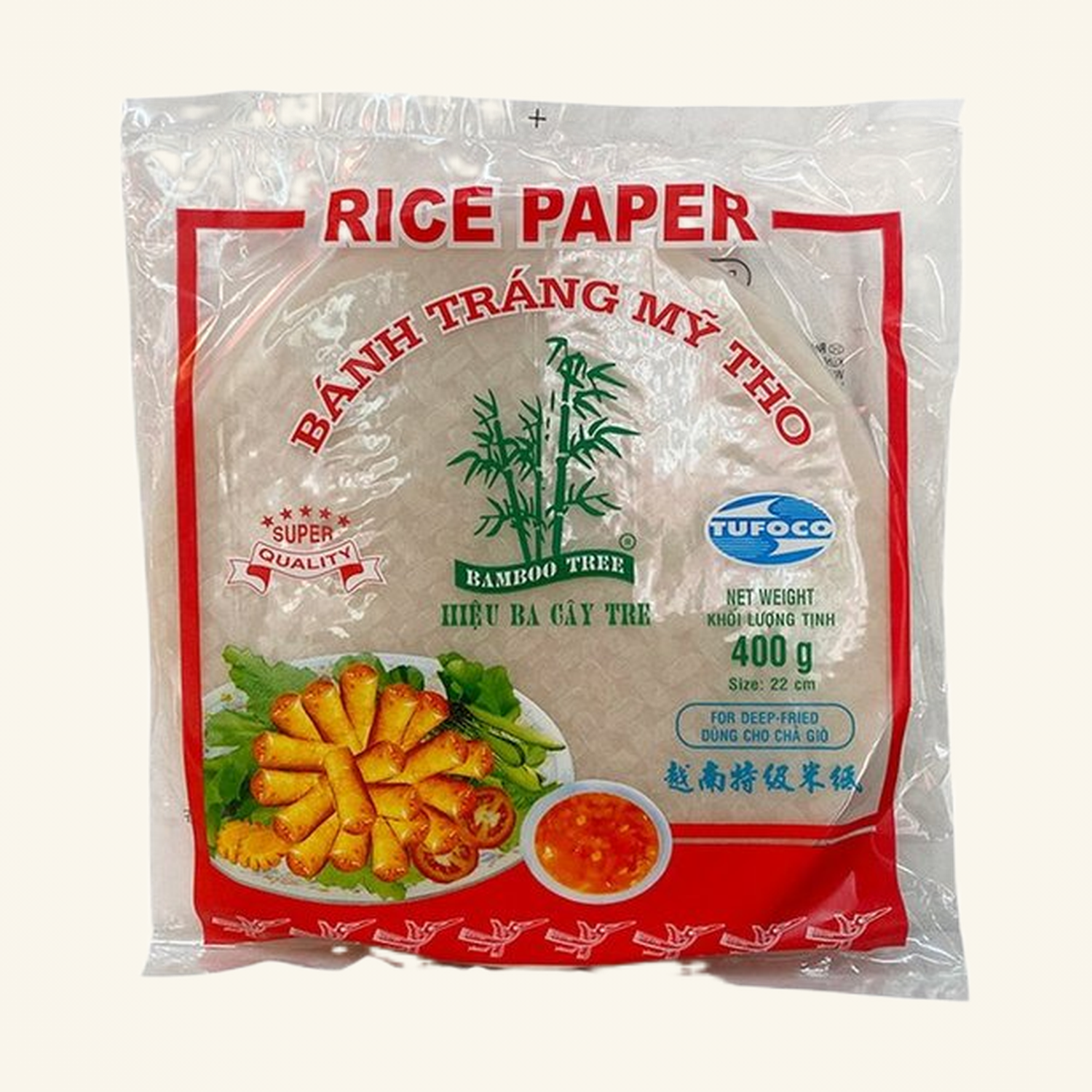 Bamboo Tree Rice Paper Summer Roll Round 22cm 200g