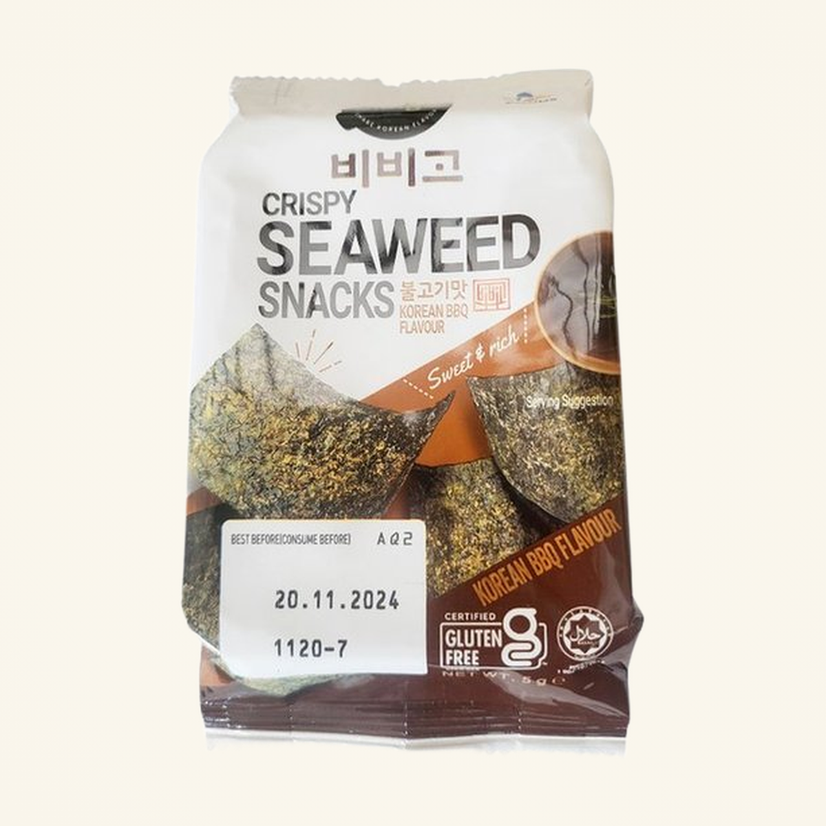 Bibigo Seaweed Snack Crispy Korean BBQ 5g