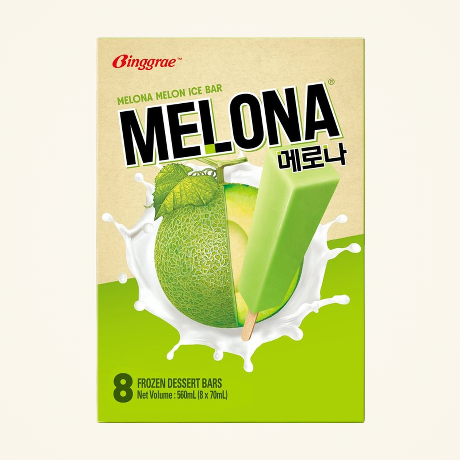 Binggrae Melona Ice Bar Melon 8x70ml