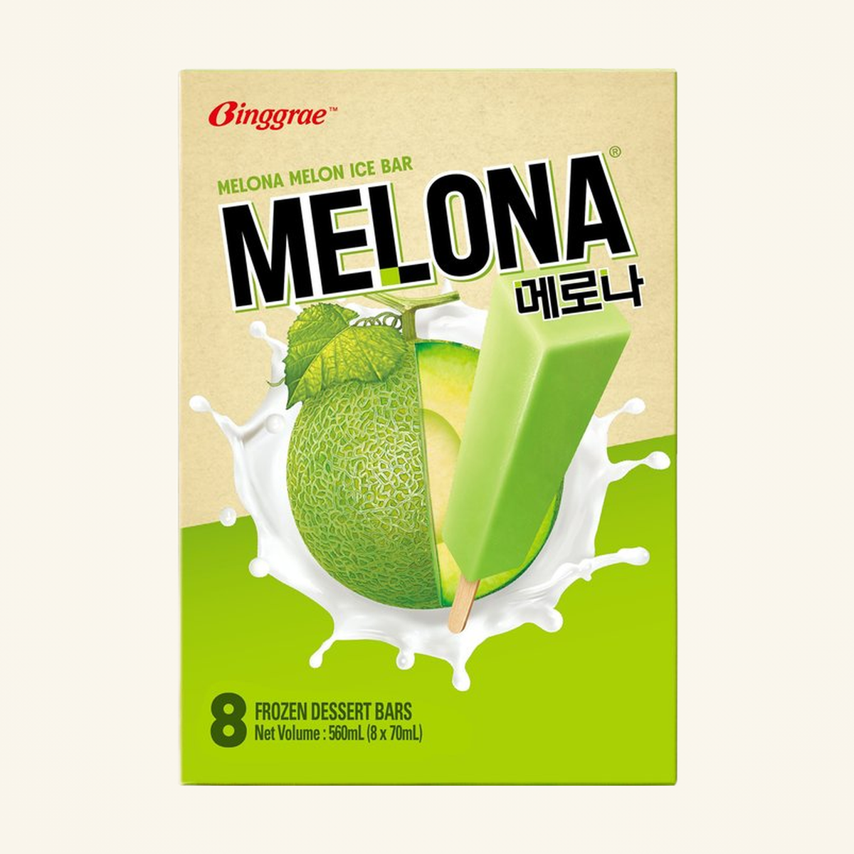 Binggrae Melona Ice Bar Melon 8x70ml