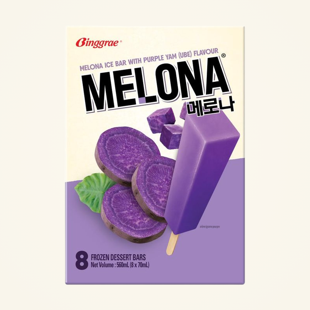 Binggrae Melona Ice Bar Purple Yam 8x70ml