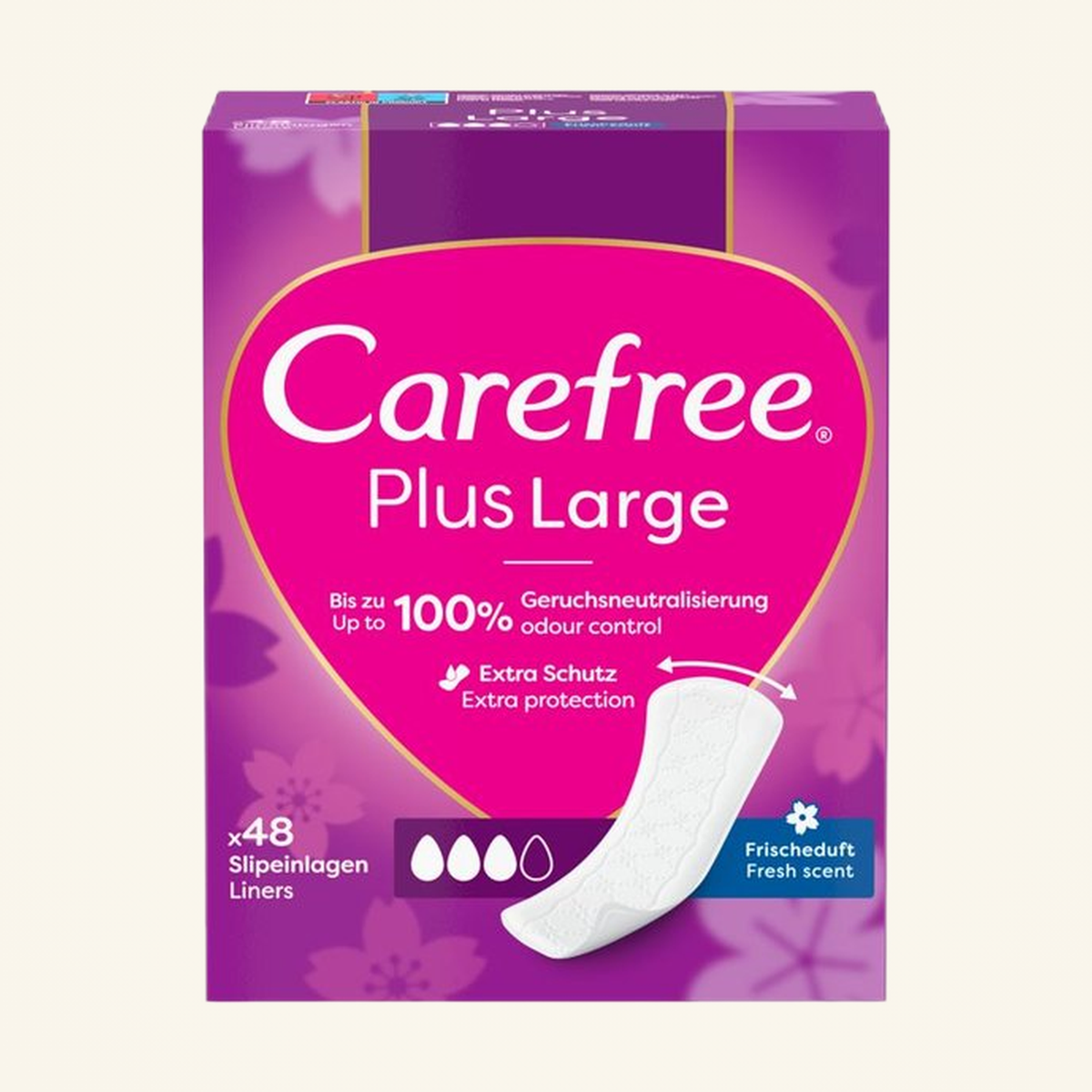 Carefree Slipeinlagen Plus Large Frischeduft 48pc