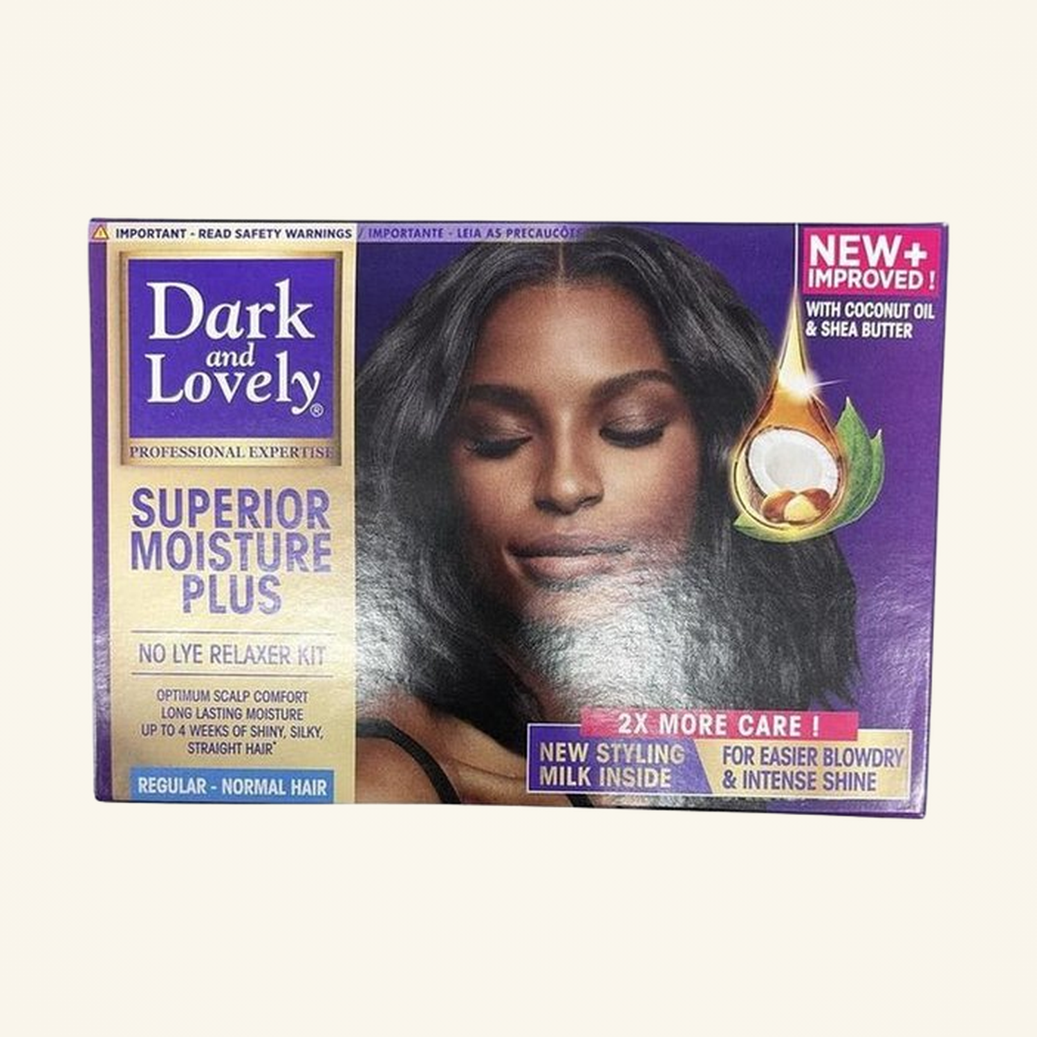 Dark and Lovely Superior Moisture Plus No-Lye Relaxer Kit Regular