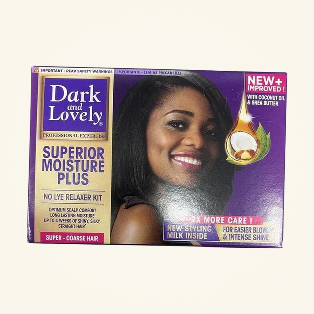 Dark and Lovely Superior Moisture Plus No-Lye Relaxer Kit Super