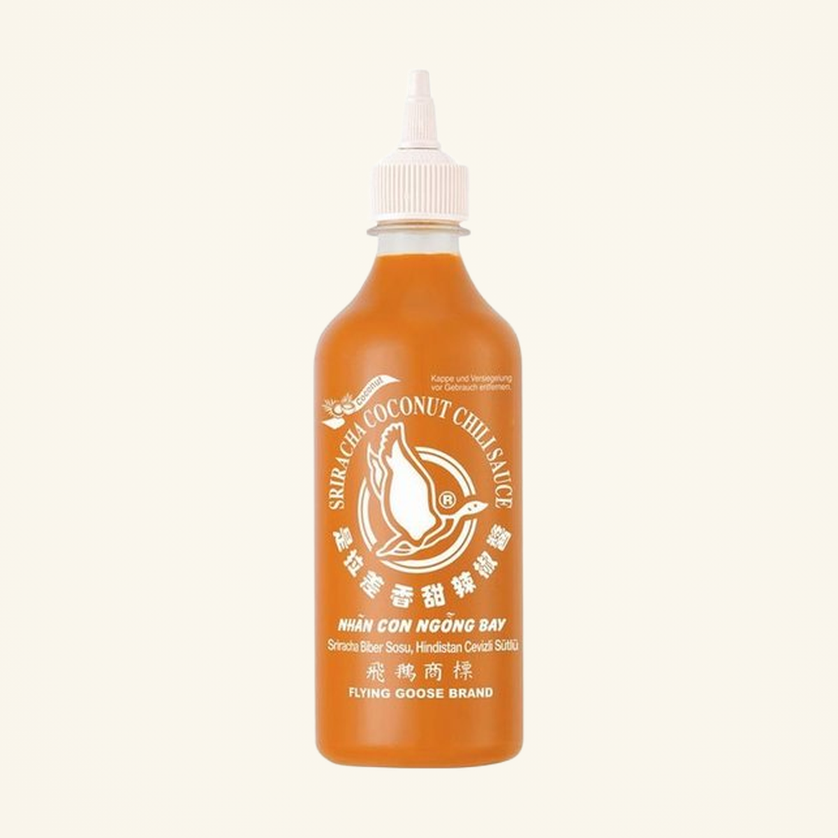 Flying Goose Chilisauce, Sriracha Kokosnuss 455ml
