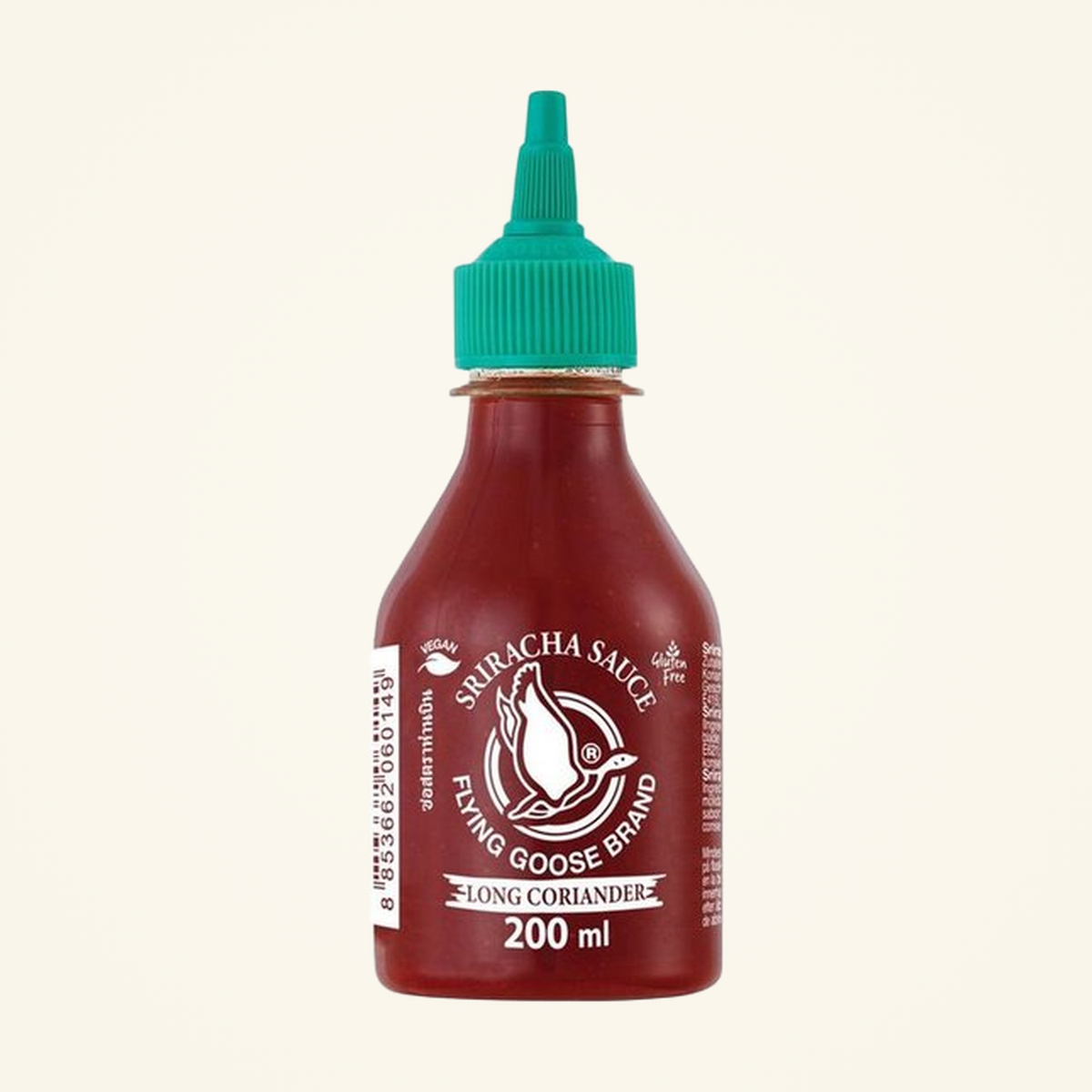Flying Goose Chilisauce, Sriracha Koriander 200ml