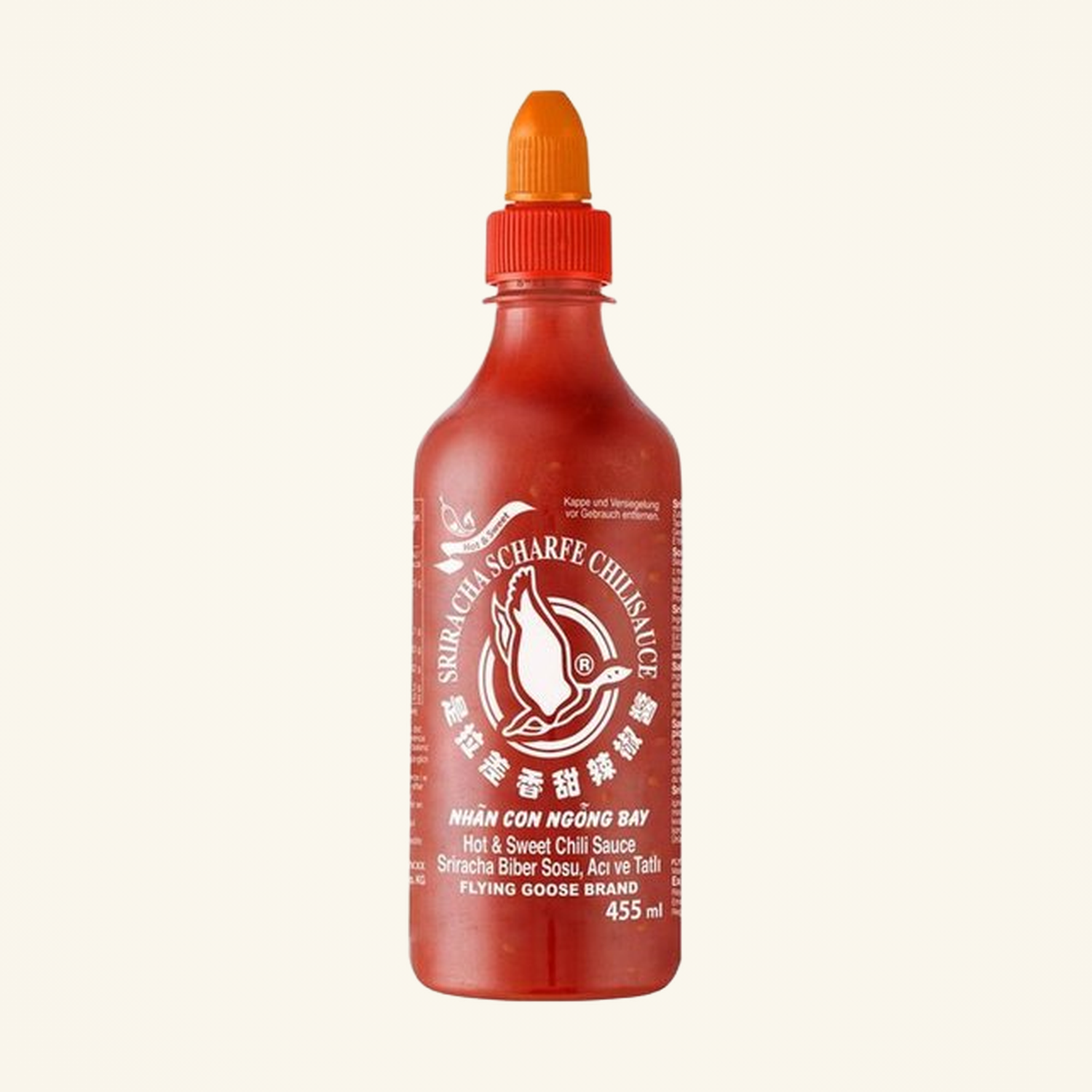 Flying Goose Chilisauce, Sriracha Scharf & Süß 455ml