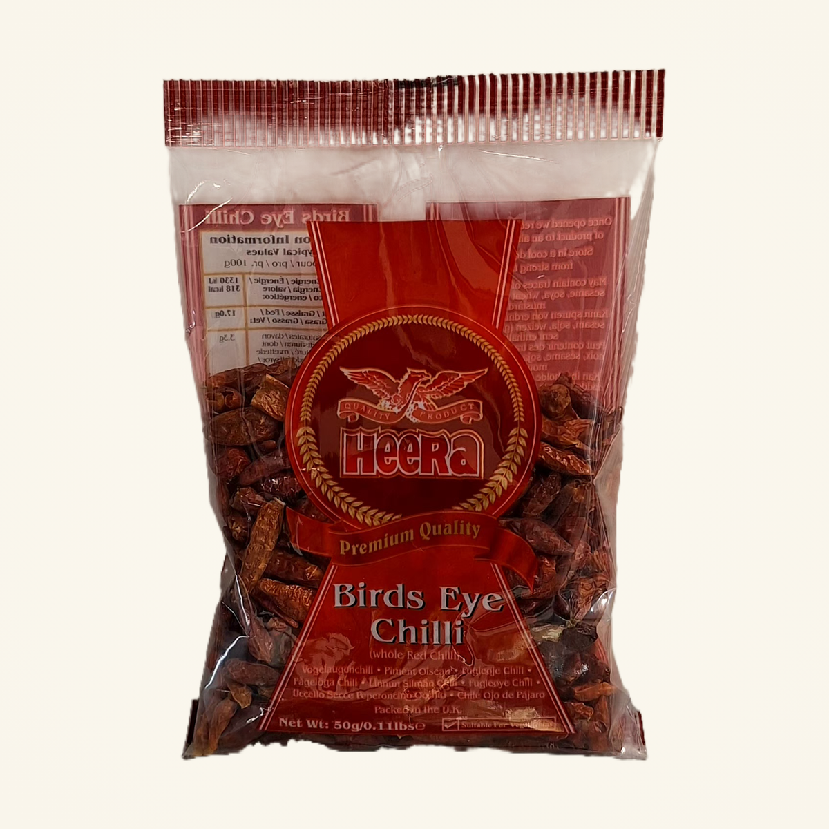 Heera Chilli Whole Bird Eye 50g