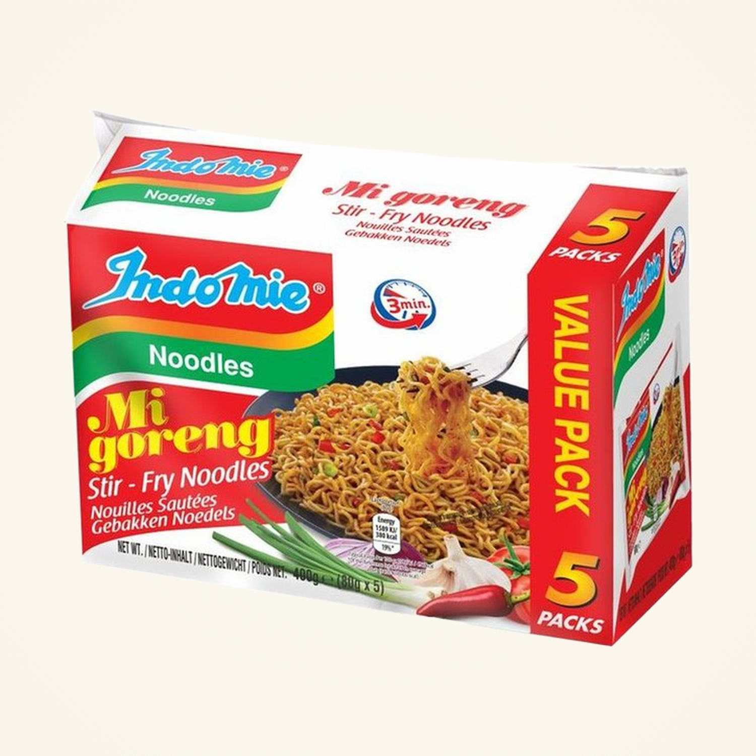 Indomie Instant Noodles Mi Goreng 5-Pack 400g