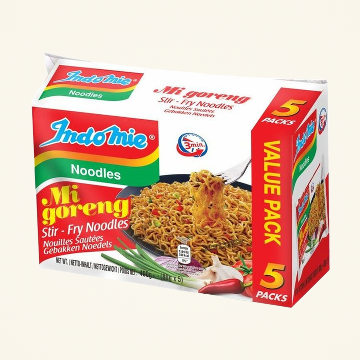 Indomie Instant Noodles Mi Goreng 5-Pack 400g