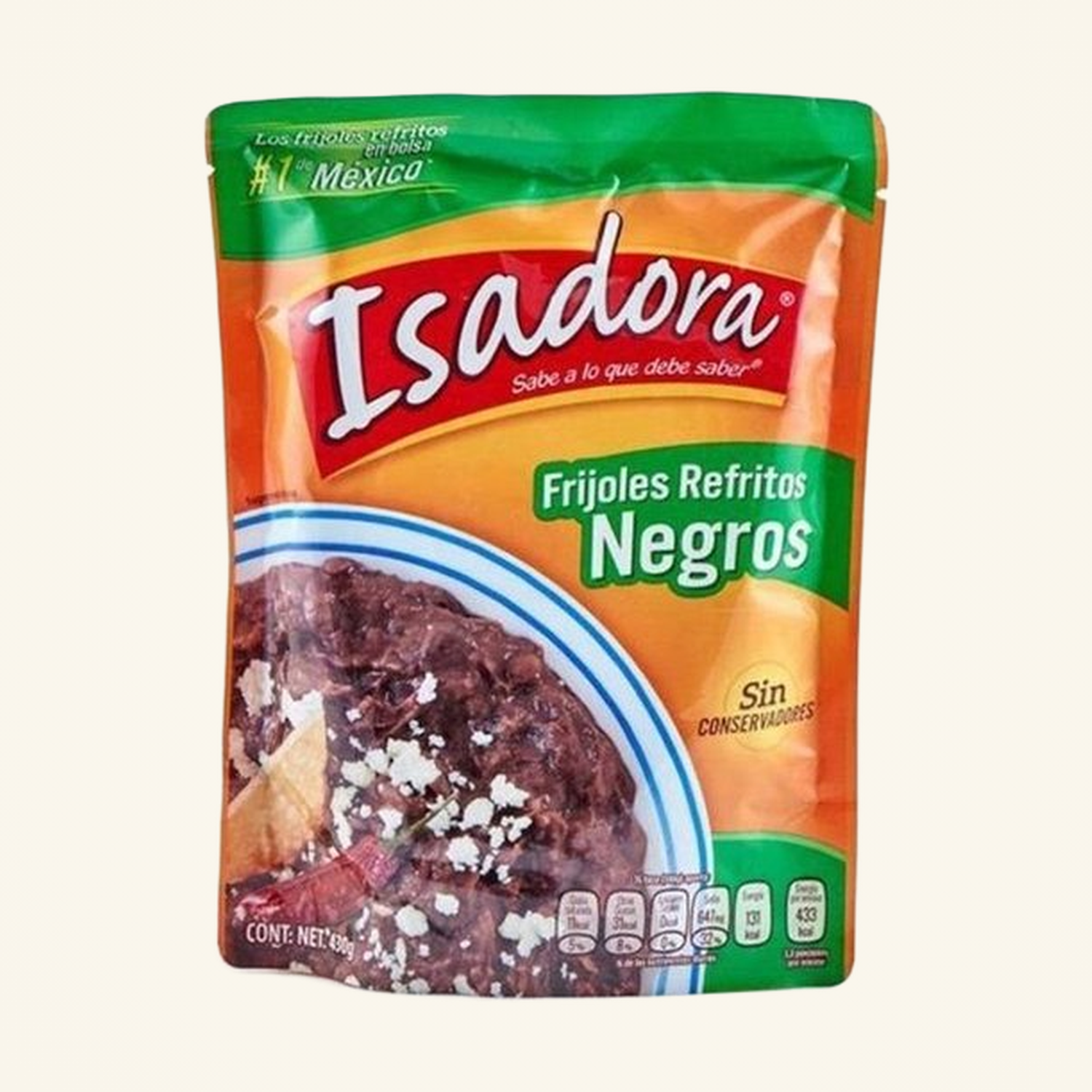 Isadora Frijoles Refritos (Refried Black Beans) 430g