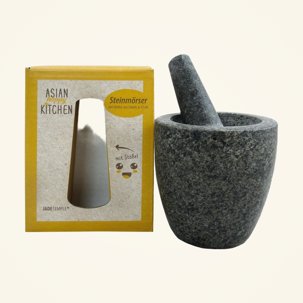 Jade Temple Stone Mortar & Pestle 12cm