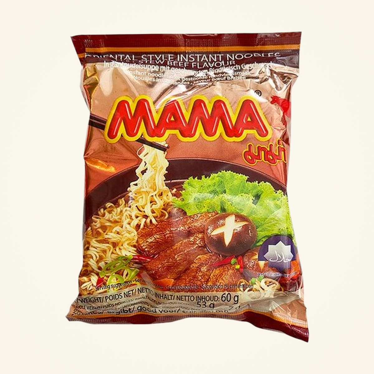 Mama Instant Noodles Beef Stew Halal 60g