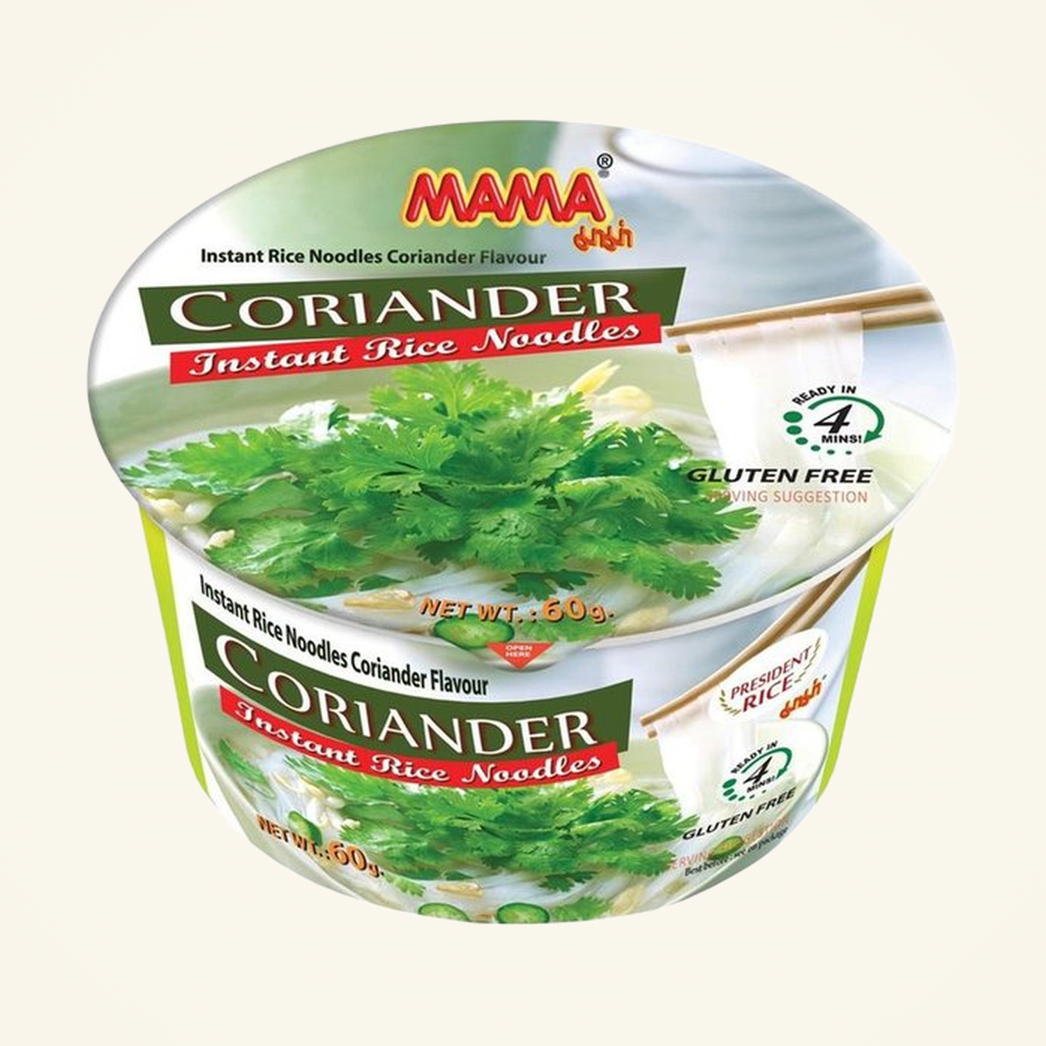 Mama Instant-Bowl-Reisnudeln, Koriander Glutenfrei 60g