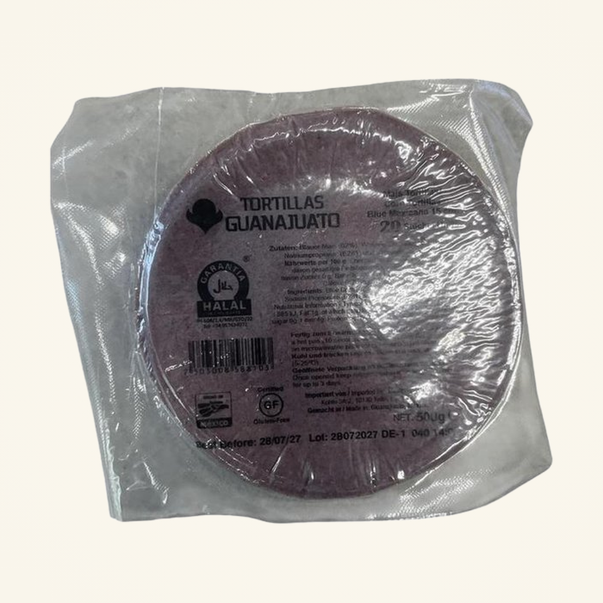 MexWraps Blue Mexicana Mais Tortillas 15cm 500g
