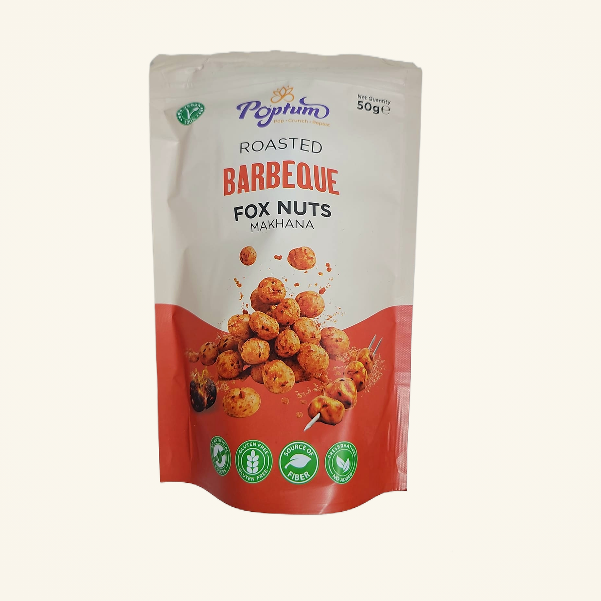 Poptum Roasted Bbq Makhana (Fox Nuts) 50g