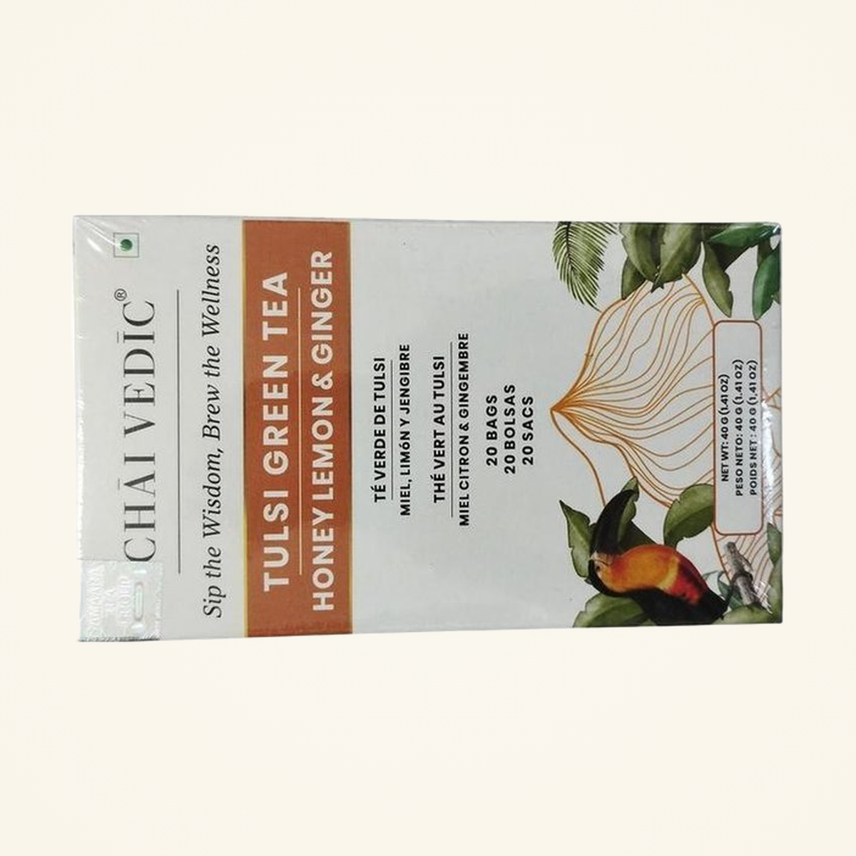 Samaara Tulsi Green Tea - Honey Lemon & Ginger 40g