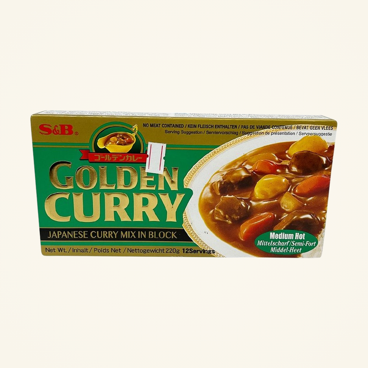 S&B Golden Curry Japanese Medium Hot 220g