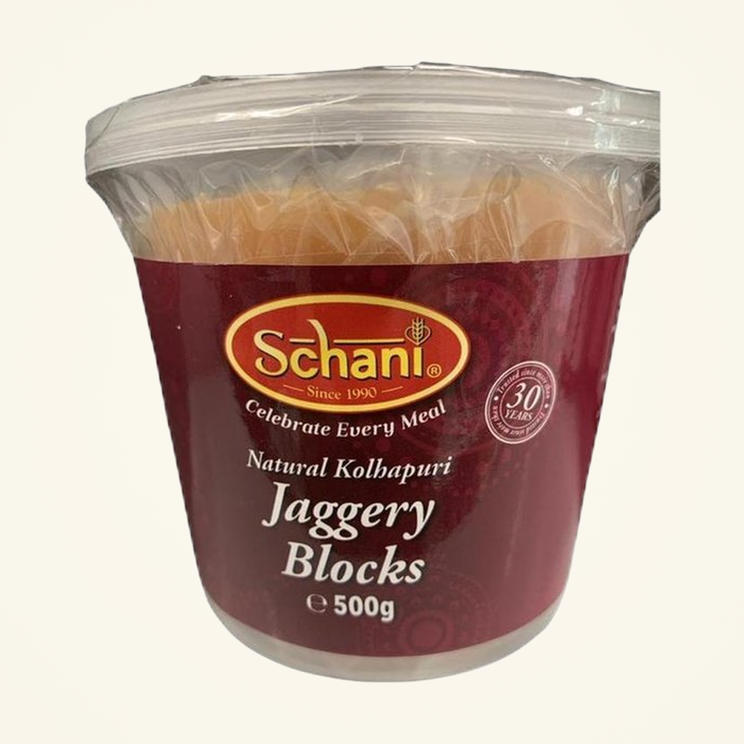 Schani Jaggery Block Natural Kolhapuri Jar 500g