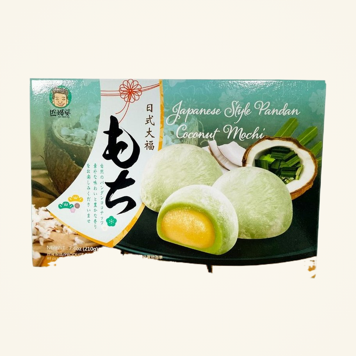 Szu Shen Po Mochi Coconut Pandan 210g