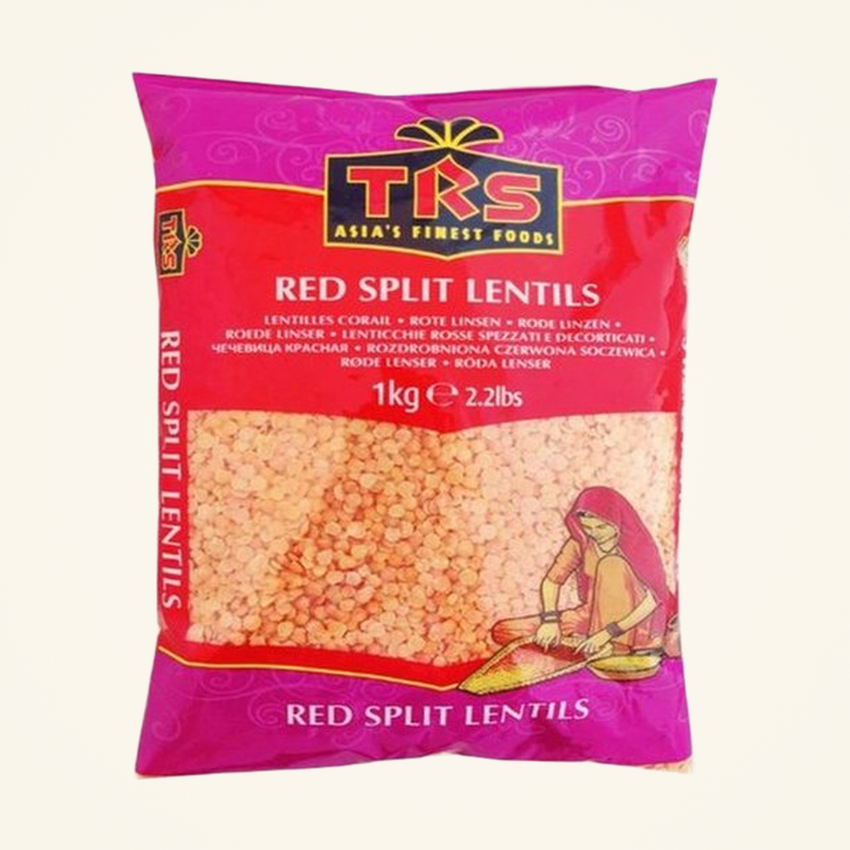 TRS Red Lentils Split Masoor Dal 1kg