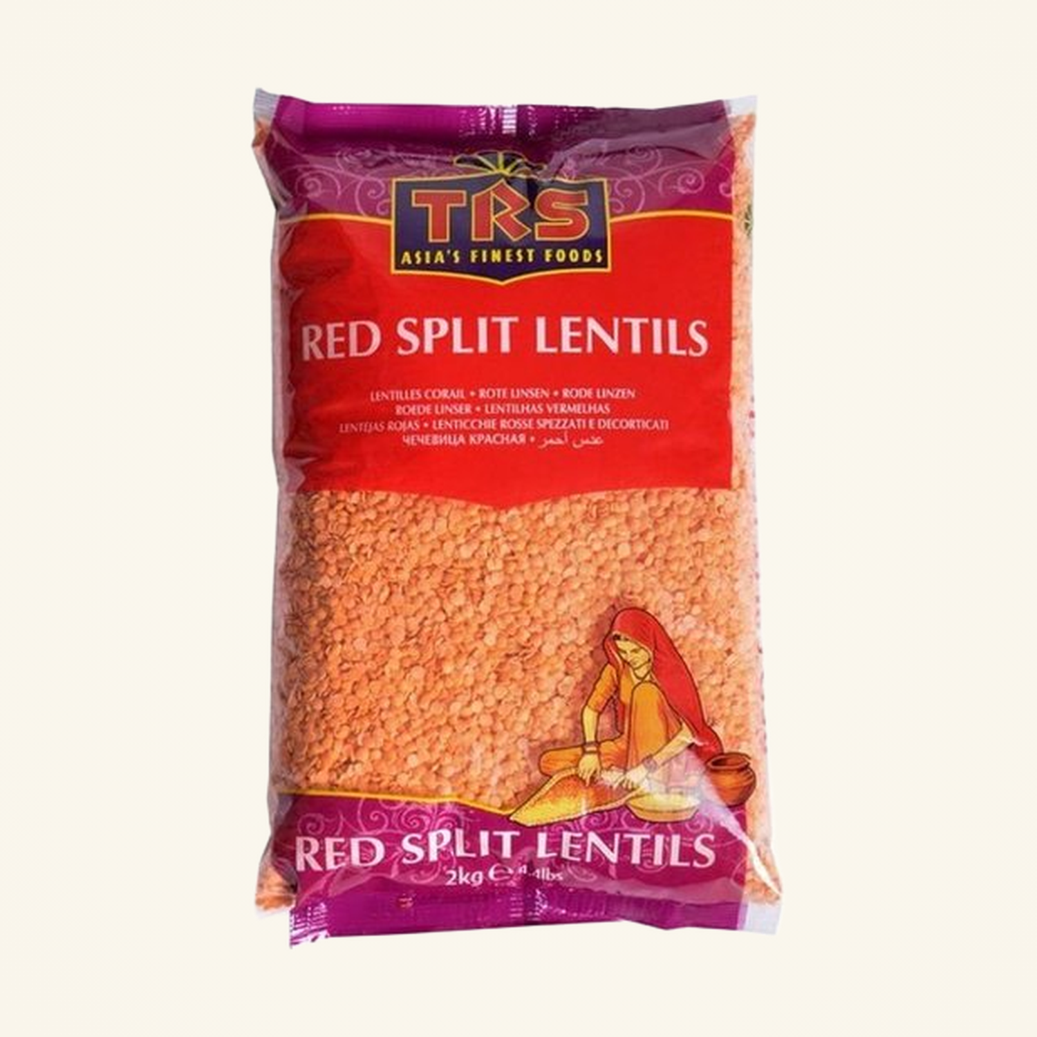 TRS Red Lentils Split Masoor Dal 2kg