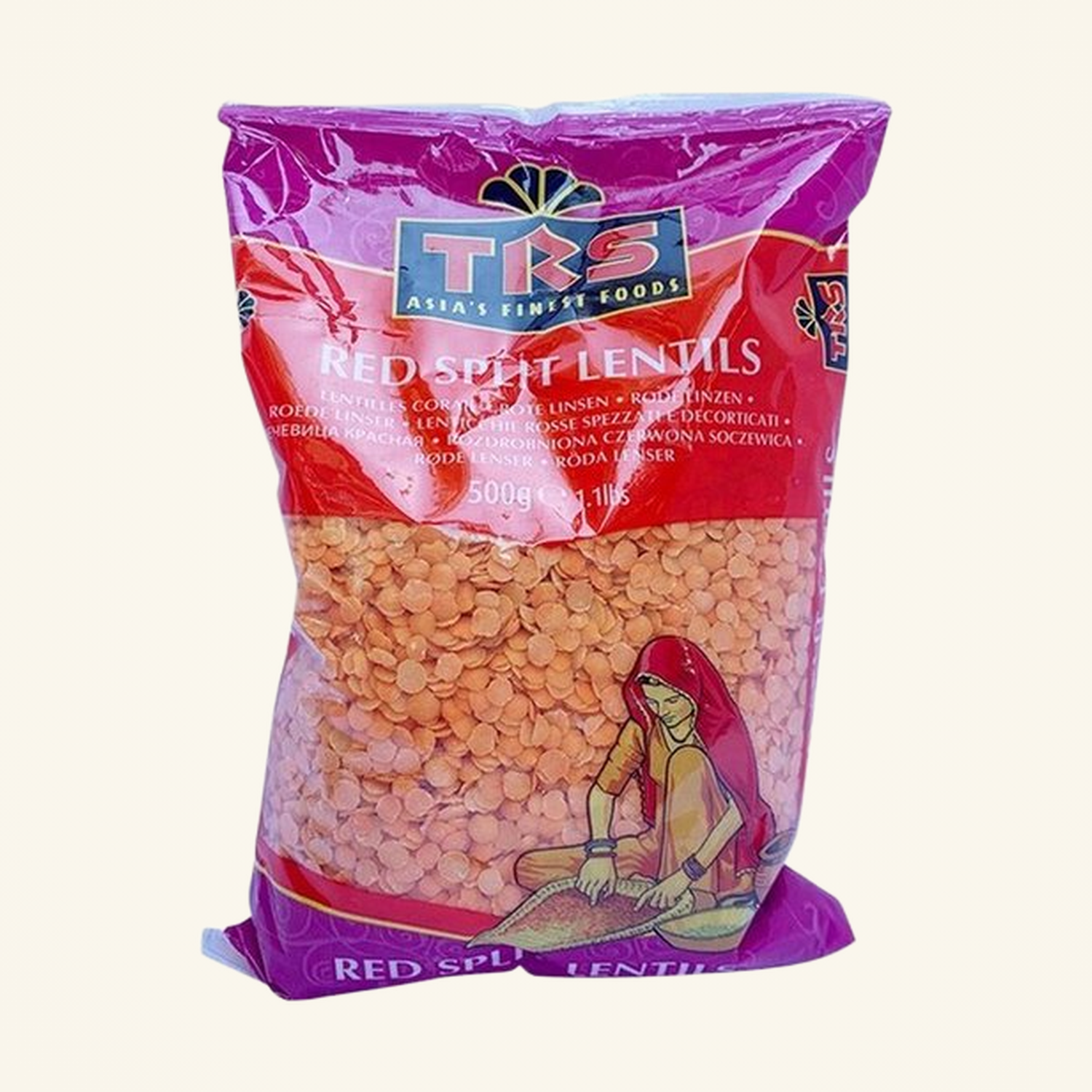 TRS Red Lentils Split Masoor Dal 500g