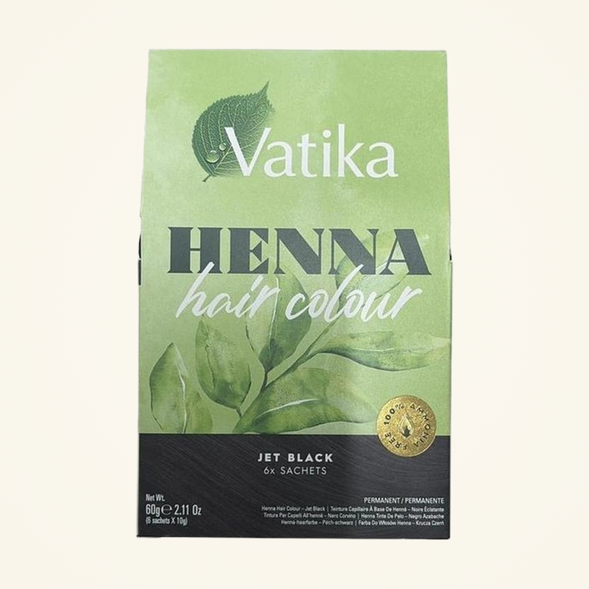 Vatika Henna Hair Color Jet Black 60g