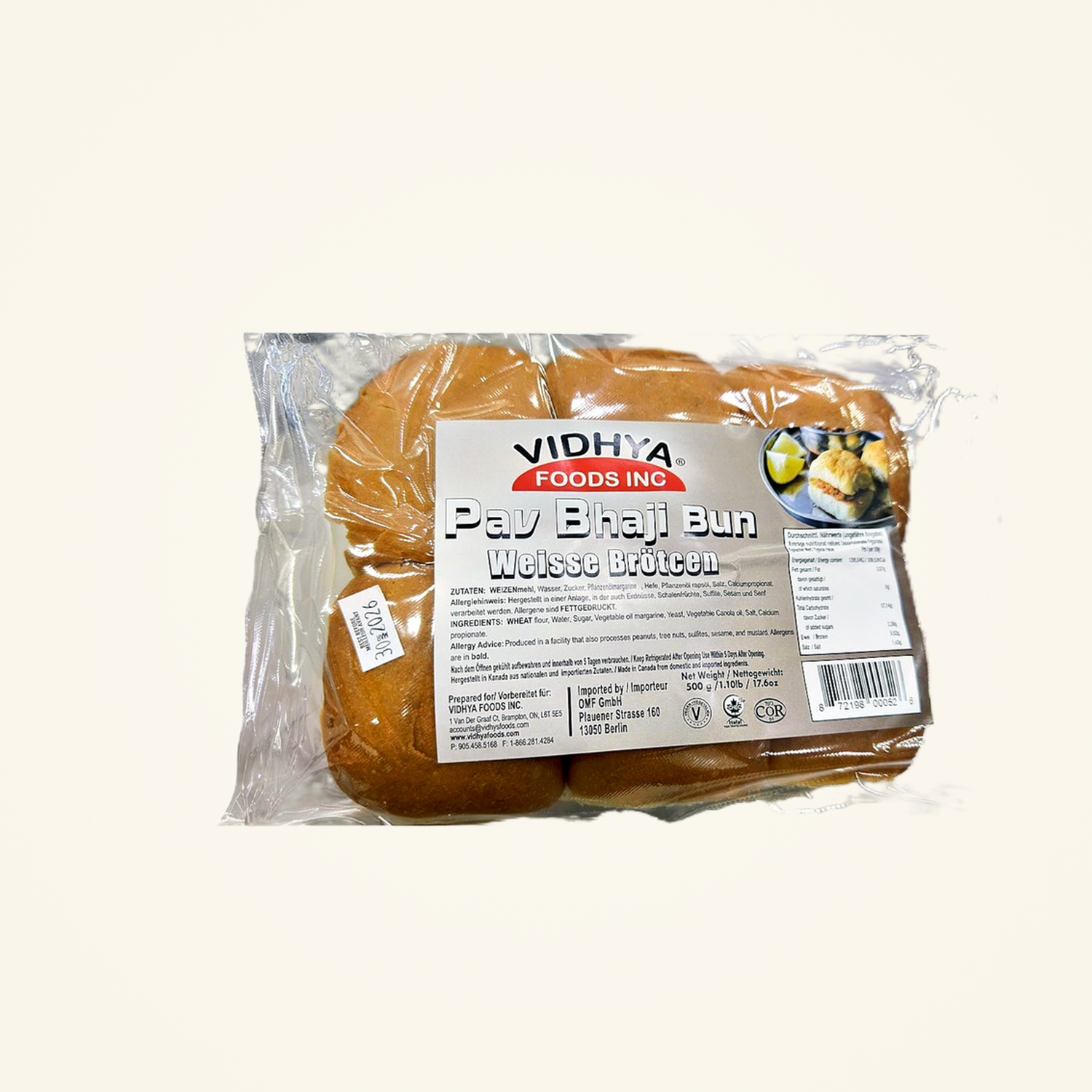 Vidhya Pav Bhaji Bun (Pack Of 12) 500g