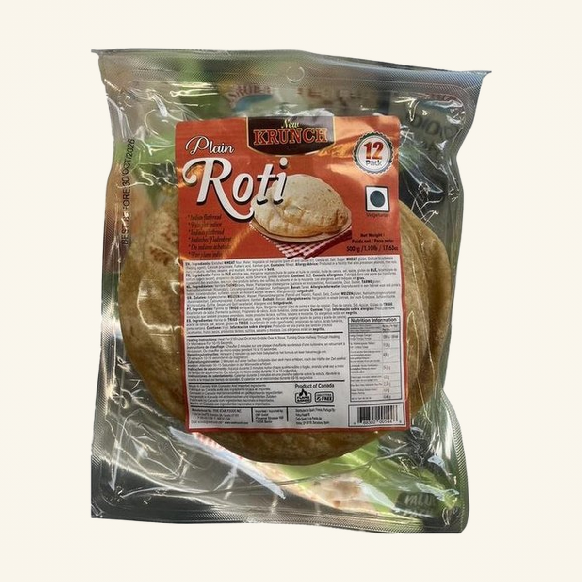 Vidhya Roti (Pack of 12) 500g
