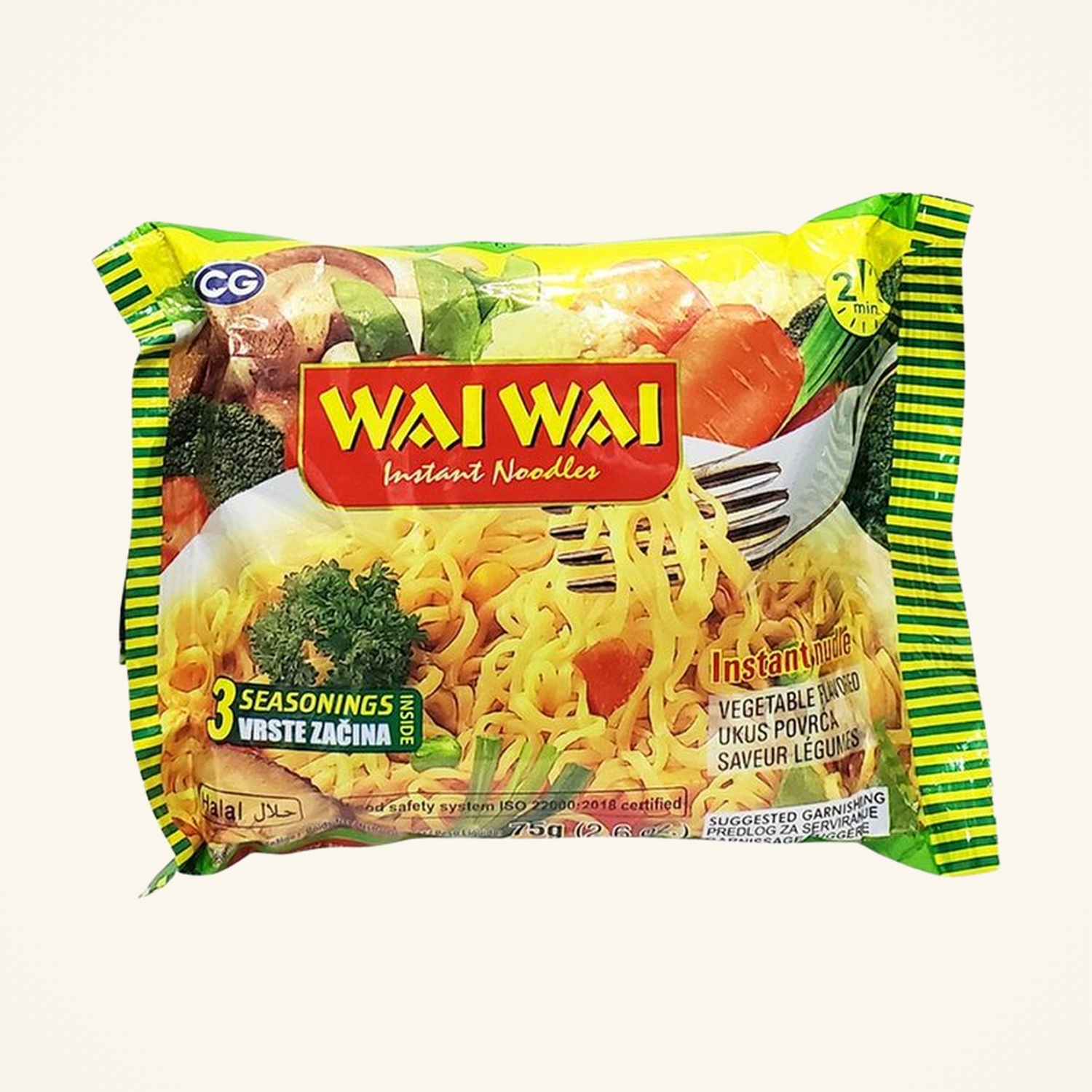 Wai Wai Instant Noodles Vegetables 75g
