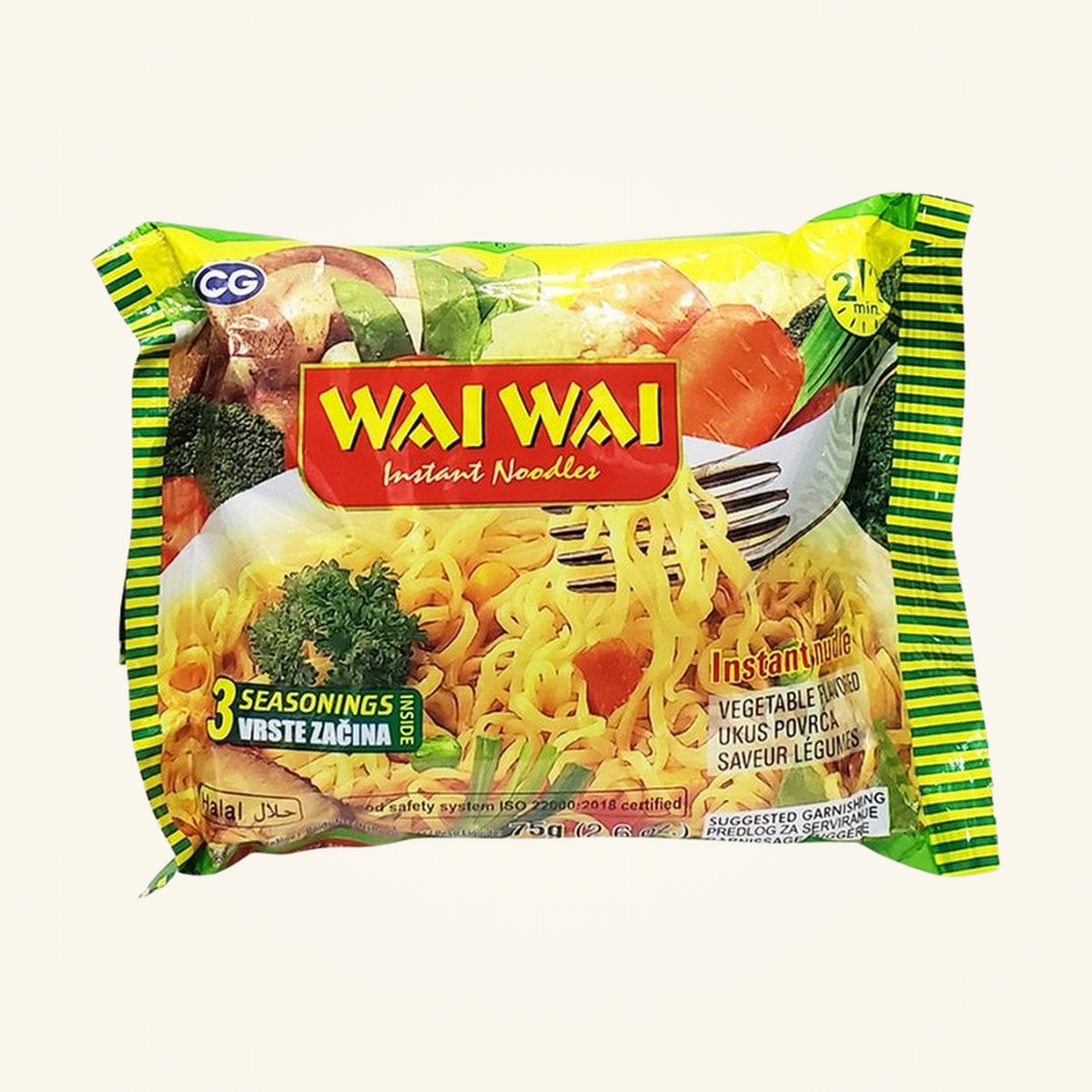 Wai Wai Instant Noodles Vegetables 75g